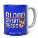 Personalised Blood Sweat And Beers England Rugby Mug