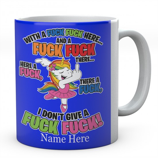 Personalised Unicorn Fuck Fuck Mug