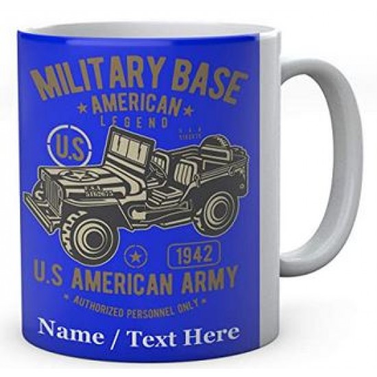 Military Base American Legend Army Jeep - Ceramic Mug