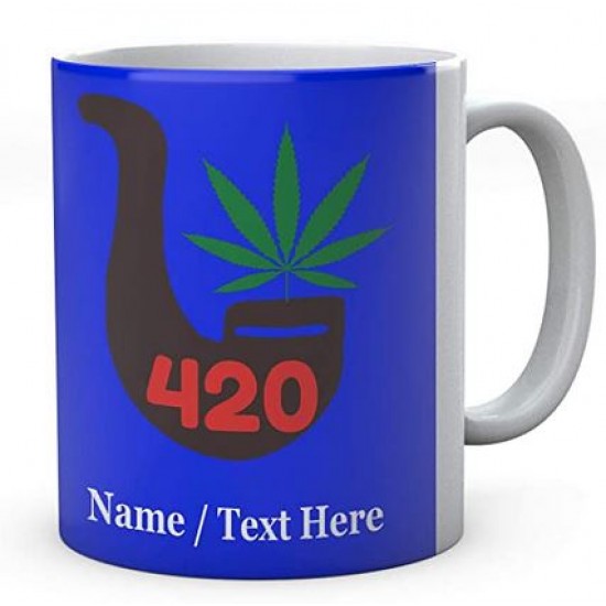  Weed 420 Pipe - Personalised Name Mug