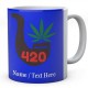  Weed 420 Pipe - Personalised Name Mug