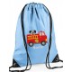 Personalised Fire Engine Gym Bag, Embroidered Kids Drawstring Bag, Children's School PE Bag, Swim Bag | Premium Bag Customise with any Name