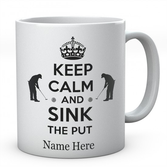 Personalised Ceramic Mug Keep Calm And Sink The Put 