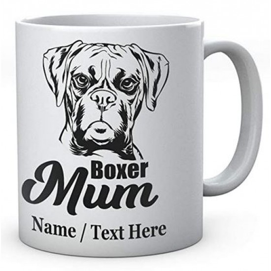 Boxer Dog Mum - Personalised Name Mug