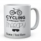 Cycling It's Cheaper Than Therapy-Personalised Mug