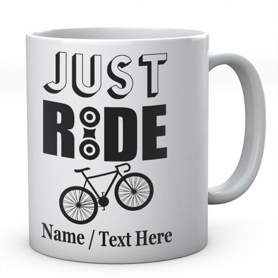  Just Ride -Personalised Ceramic Cycling Mug