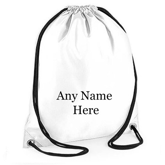  Personalised Printed Any Name Drawstring Gym Bag 