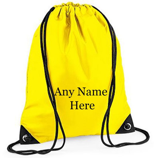  Printed  Any Name  Drawstring Gym Bag