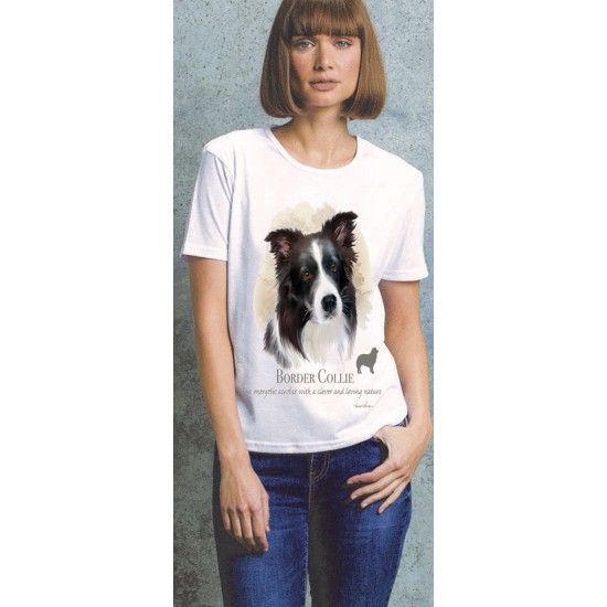 Border Collie Ladies T Shirt