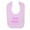 Embroidered Pink Baby Bib