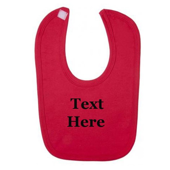 Embroidered Red Baby Bib