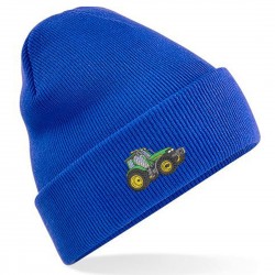  Embroidered Green Tractor Adults Unisex Beanie/Hat with Cuff .