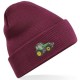  Embroidered Green Tractor Adults Unisex Beanie/Hat with Cuff .