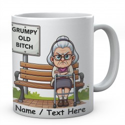 Personalised Grumpy Old Bitch Mug Gift Ideal Coffee / Tea