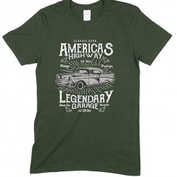  Classic Gear America's Highway Legendary Garage -Unisex Men's T Shirt 