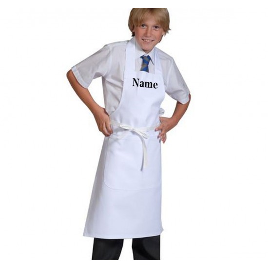 Children's White Bib Apron 