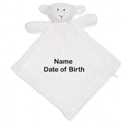 Personalised Embroidered Name onto Mumbles Zippie Lamb Comforter 