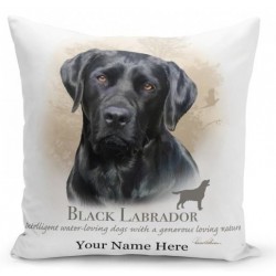 Black Labrador Dog Cushion