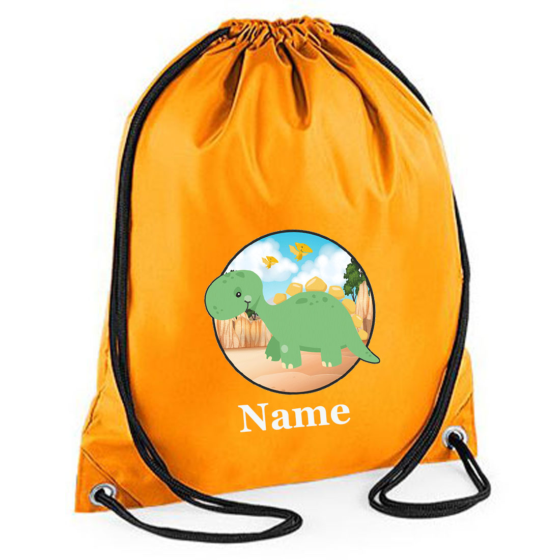 Dinosaur Gym Bags : Drawstring Personalised Dinosaur Printed ...