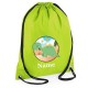 Drawstring Personalised Dinosaur Printed Gym Bags