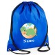 Drawstring Personalised Dinosaur Printed Gym Bags