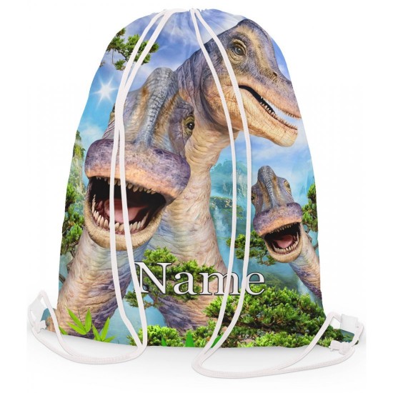 Personalised Dino brachiosaurus Gym Bag