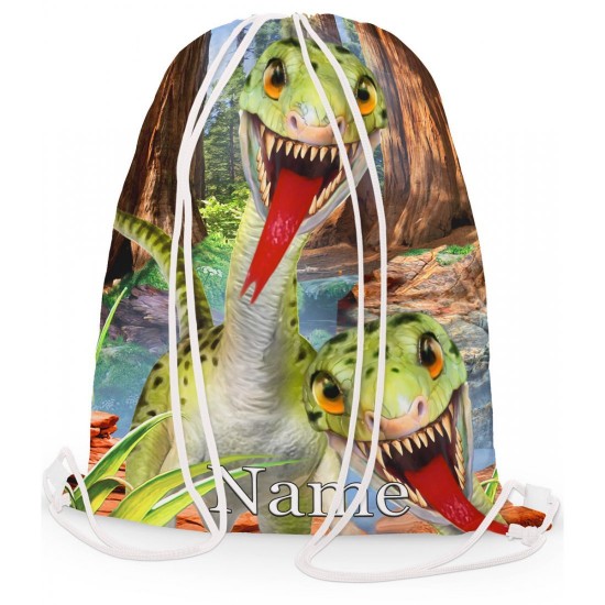 Personalised Dinosaur Raptors Gym Bag