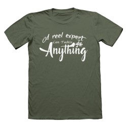 A Reel Expert Can Tackle Anything Fishing T Shirt Funny Mens Unisex Fisherman Angling Gift