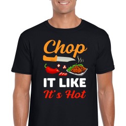 Chop It Like It's Hot Unisex Black T Shirt