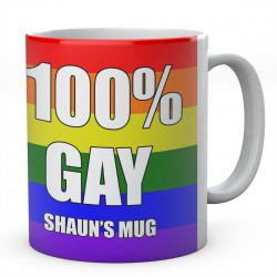 100% Gay Personalised Ceramic Mug
