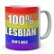 100% Lesbian Personalised Ceramic Mug