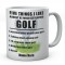 Five Things I Live Almost As Much As Playing Golf Personalised Ceramic Mug