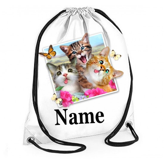 Personalised Cats Selfie Gym Bag