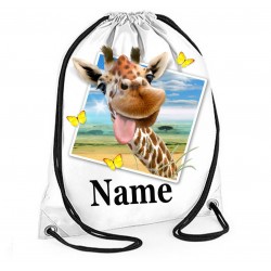Personalised Giraffe Selfie Gym Bag