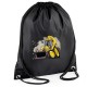 Personalised Koolart Yellow Digger 0174 Printed Gym Bag