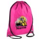 Personalised Koolart Yellow Digger 0174 Printed Gym Bag