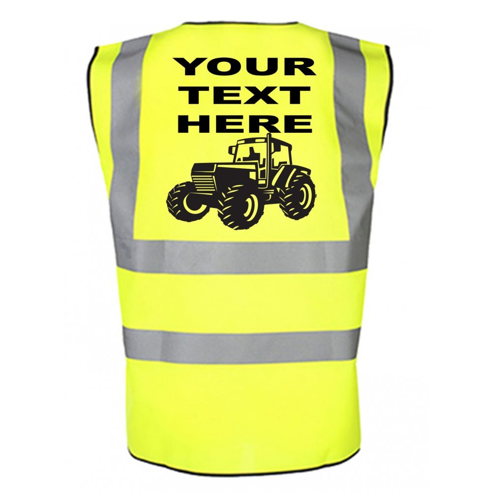 Personalised Children's Tractor Hi Visibility Reflective ...