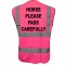 Horse Please Pass Carefully Printed Pink Adults Hi Vis Vest