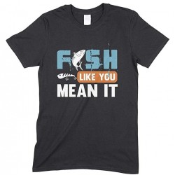 Fish Like You Mean It-Kids Unisex Fishing T Shirt-Boy- Girl