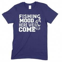Fishing Mood Here We Come-Child's Unisex T Shirt-Boy -Girl