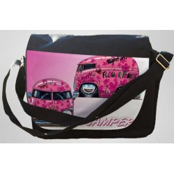 Koolart Camper Pink Van (2596)Personalised Messenger Bag