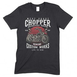 West Coast Chopper- Motorcycles Gargae- Road Trip -Live to Ride-Men's Unisex Fun T-Shirt