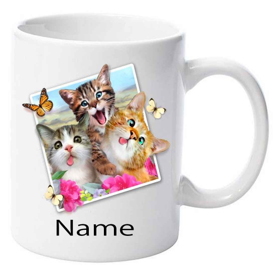 Personalised Cats Selfie  Ceramic Mug