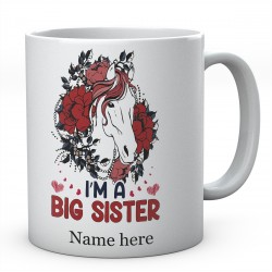  Personalised I'M A Big Sister Horse Mug