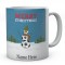 Merry Christmas Football Snowman Personalised Ceramic Mug