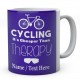 Cycling It's Cheaper Than Therapy-Personalised Mug