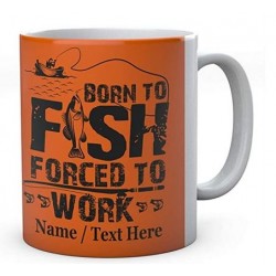 Born to Fish Forced to Work - Fishermen's Personalised Ceramic Mug