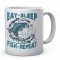  Eat Sleep Fish Repeat - Fishermen's Personalised Ceramic Mug