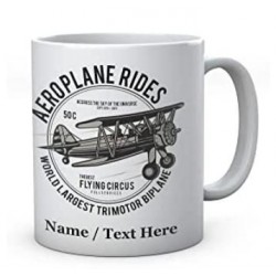 Aeroplane Ride World Largest Trimotor Biplane -Ceramic Mug 