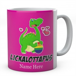 Personalised Lickalottapus Rainbow egg Mug